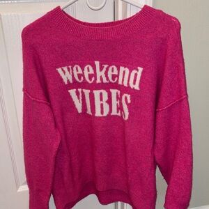 Pink Weekend Vibes Sweater